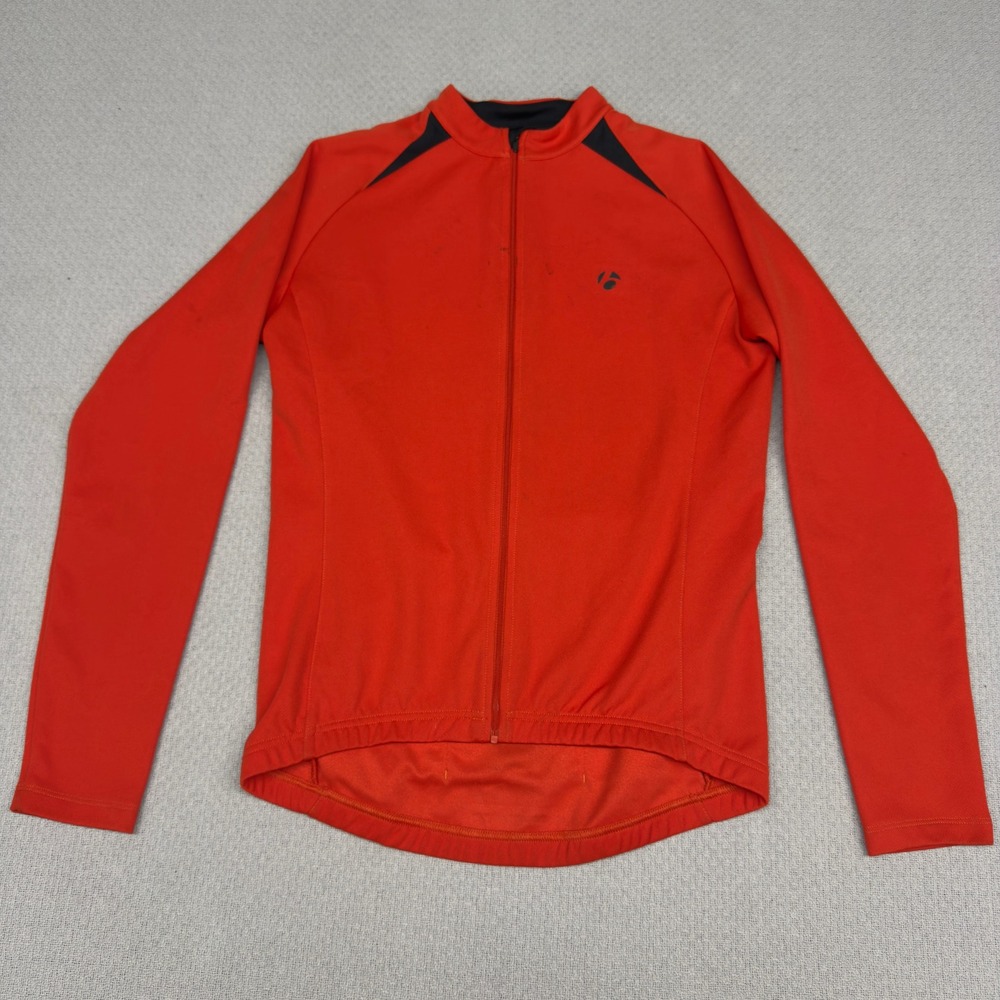 Bontrager Cycling Jacket Mens Medium Red Full Zip Biking Compression Pockets